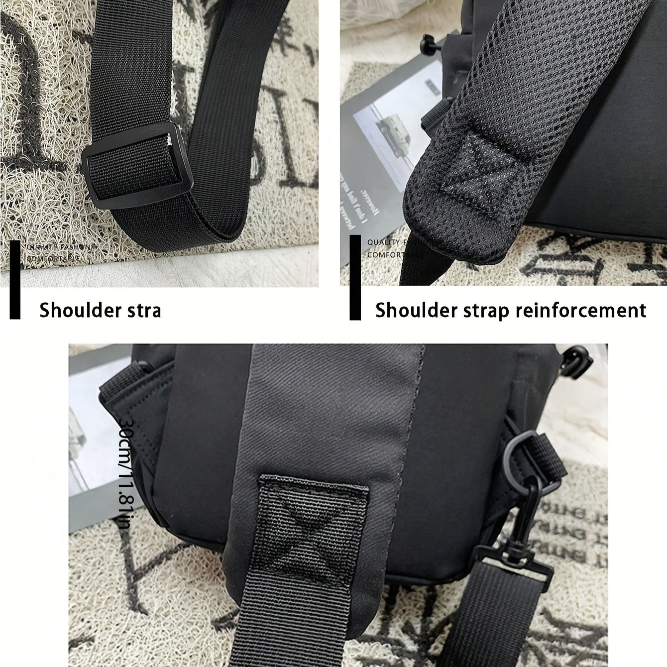 Waterproof nylon crossbody bag for men with multiple pockets, ideal for outdoor sports like cycling and hiking.