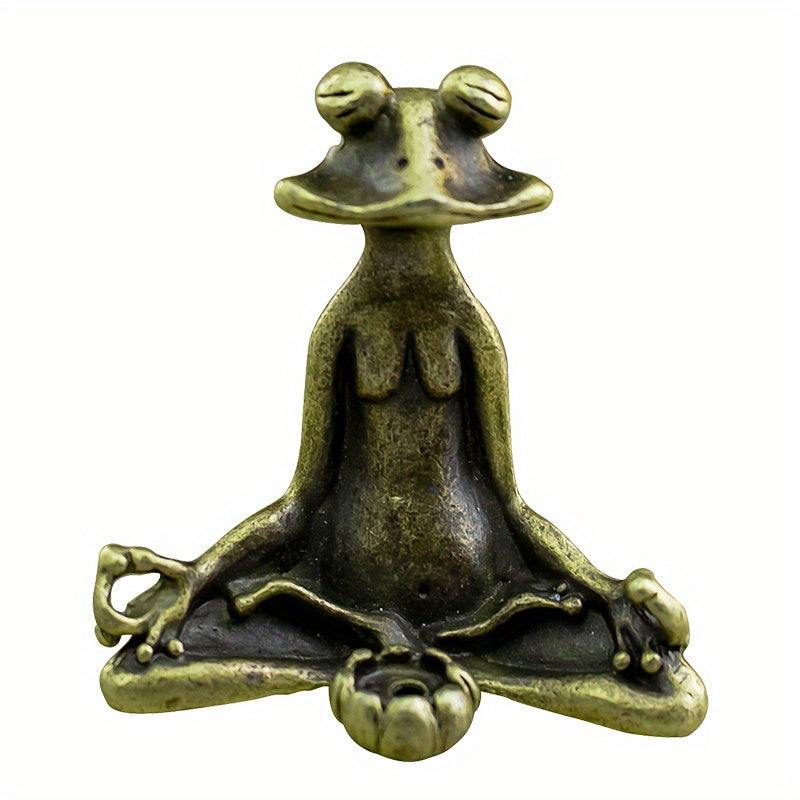 Antique frog incense holder for home decor and meditation, burns sandalwood.