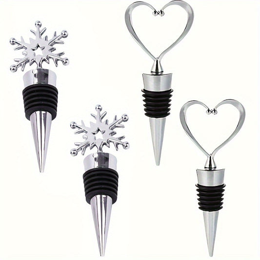 Christmas Snowflake Wine Bottle Stopper: Creative, Reusable, and Festive Gift for Parties and Events