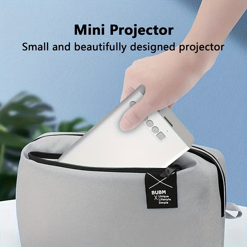 Portable high definition projector, easy to set up and connect, compatible with mobile phones, TV sticks, and computers, perfect for home theater, also suitable as a birthday gift.