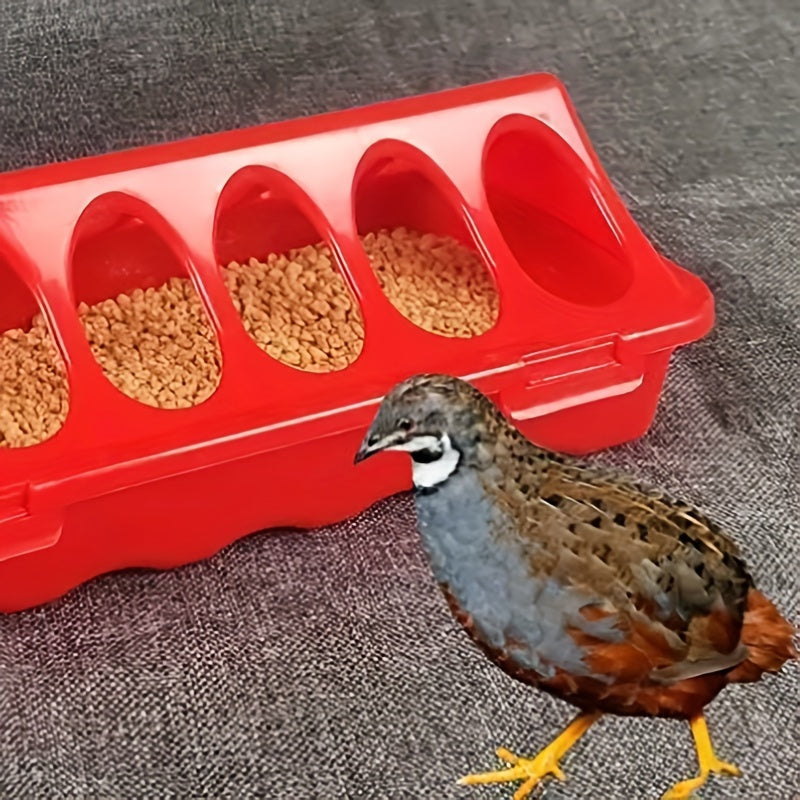 1 piece Rutin Chicken and Bird Feeder made of durable TPU material with a 12-hole design to prevent anti-spray for quail, pigeons, and small animals.