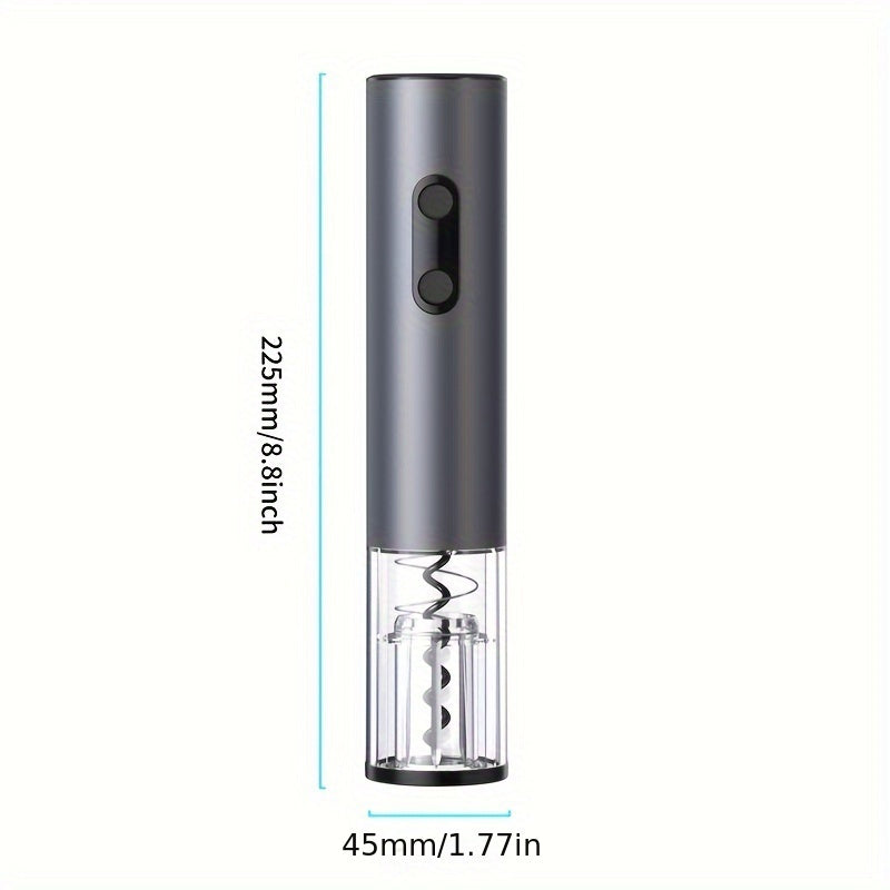 One piece Battery Powered Electric Wine Opener with Automatic Corkscrew, Cutter, and Kitchen Supplies