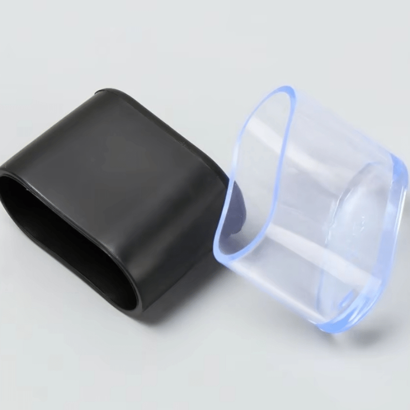 Protect your table and desk feet with our set of 10/20pcs Oval Chair Leg Caps. These black rubber end covers feature transparent windows and are great for non-electric pipe end caps.