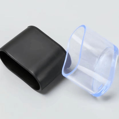 Protect your table and desk feet with our set of 10/20pcs Oval Chair Leg Caps. These black rubber end covers feature transparent windows and are great for non-electric pipe end caps.