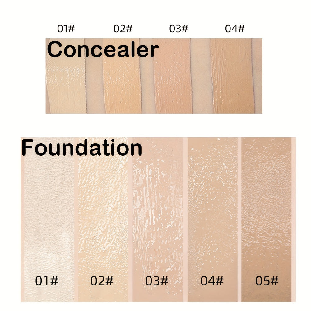 BEAUTY GLAZED Travel Set: Primer, Concealer, Liquid Foundation for All Skin Tones