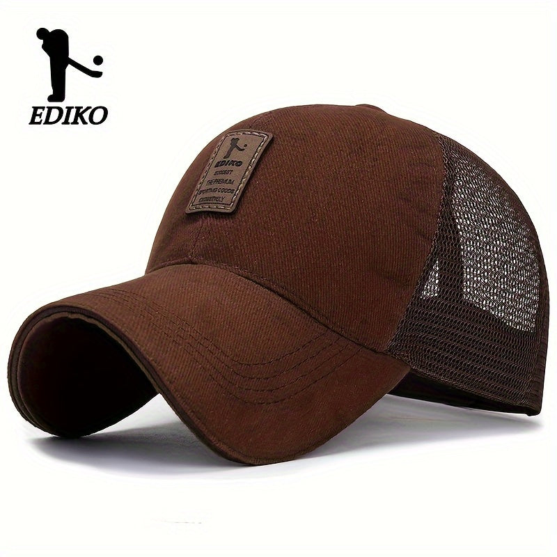 Breathable mesh baseball cap for men and women with sun protection, adjustable snapback, ideal for golf and outdoor activities.