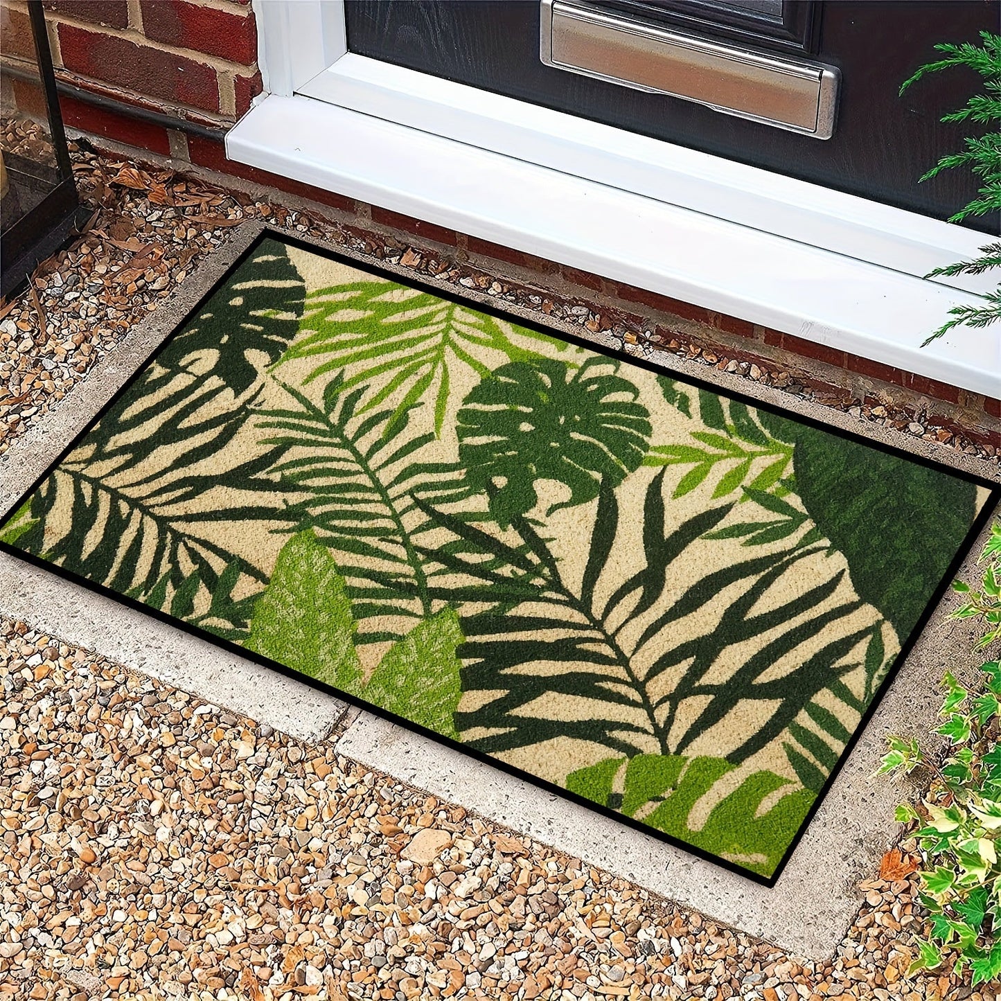 Inviting Floral Welcome Door Mat - Anti-Slip, Easy to Clean for Both Indoors and Outdoors - Ideal for Any Room in Your Home