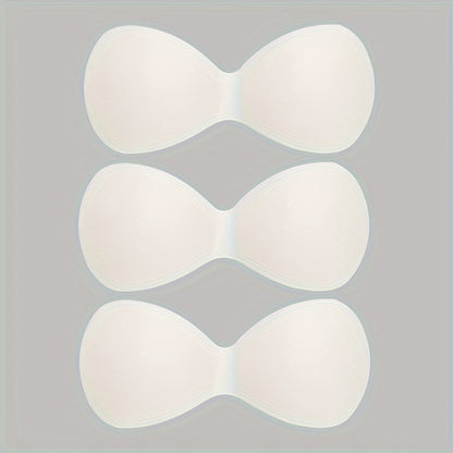 Set of 3 comfortable and breathable women's one-piece bra pads for underwear.