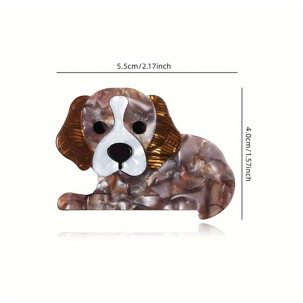 Adorable Acrylic Dog Brooches with Non-Slip Pin, Perfect for Adding a Cute Touch to Your Clothing Accessories