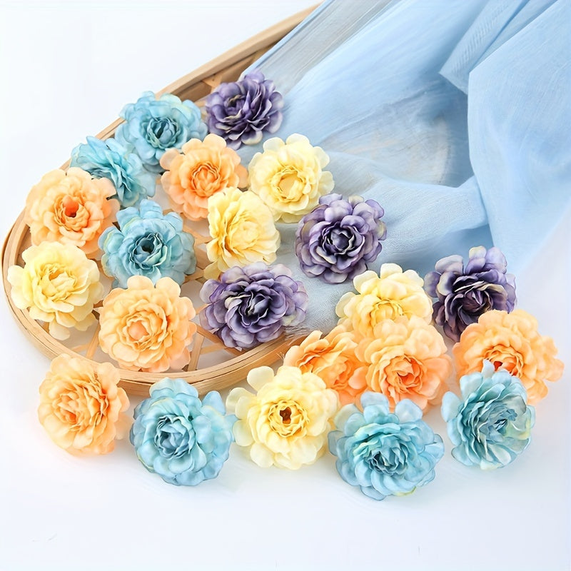 10/20pcs Multi-layer Rose Head Flower - Artificial DIY Wreath Material for Weddings and Home Decor