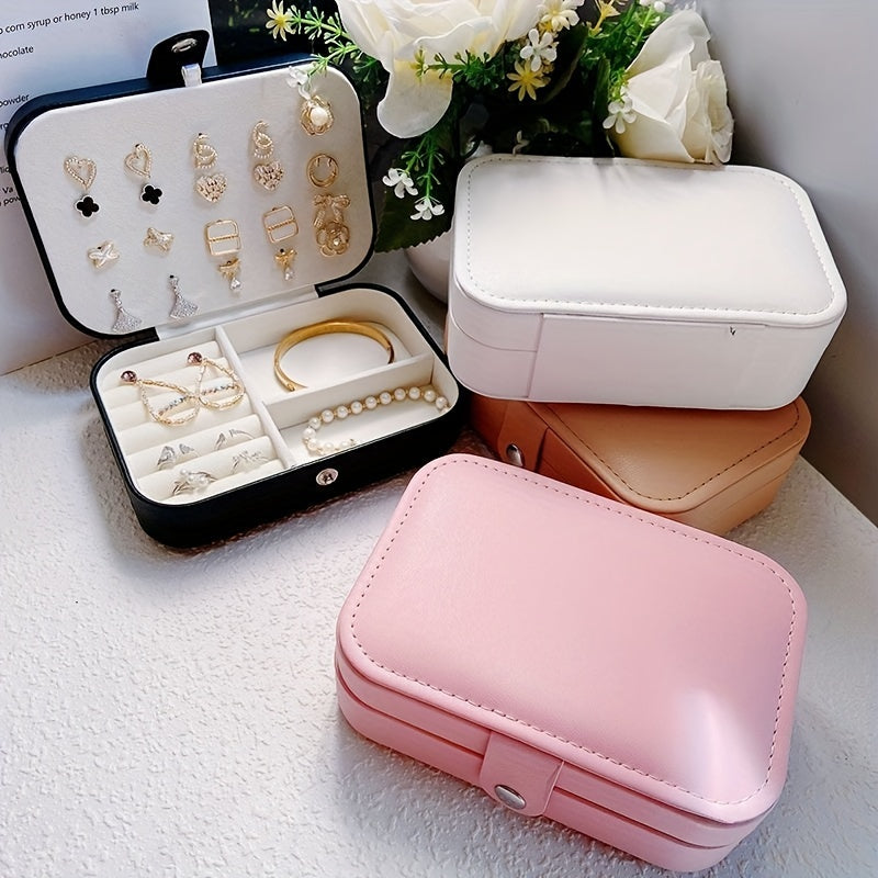 1pc Jewelry Travel Case for organizing and storing jewelry on the go. Can also be used as a stylish addition to various rooms in the house.