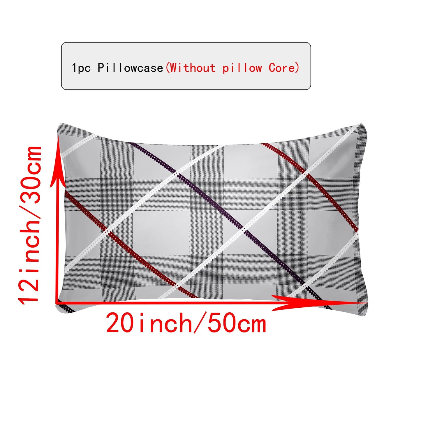 Elegant and Breathable Polyester Throw Pillow Covers in White, Cream, Brown, and Gray Plaid with Pink and Black Bow Accents - Luxuriously Soft and Stylish Design with Envelope Closure - Available in 30x50cm, 51x66cm, and 50x75cm - Perfect for Home Decor