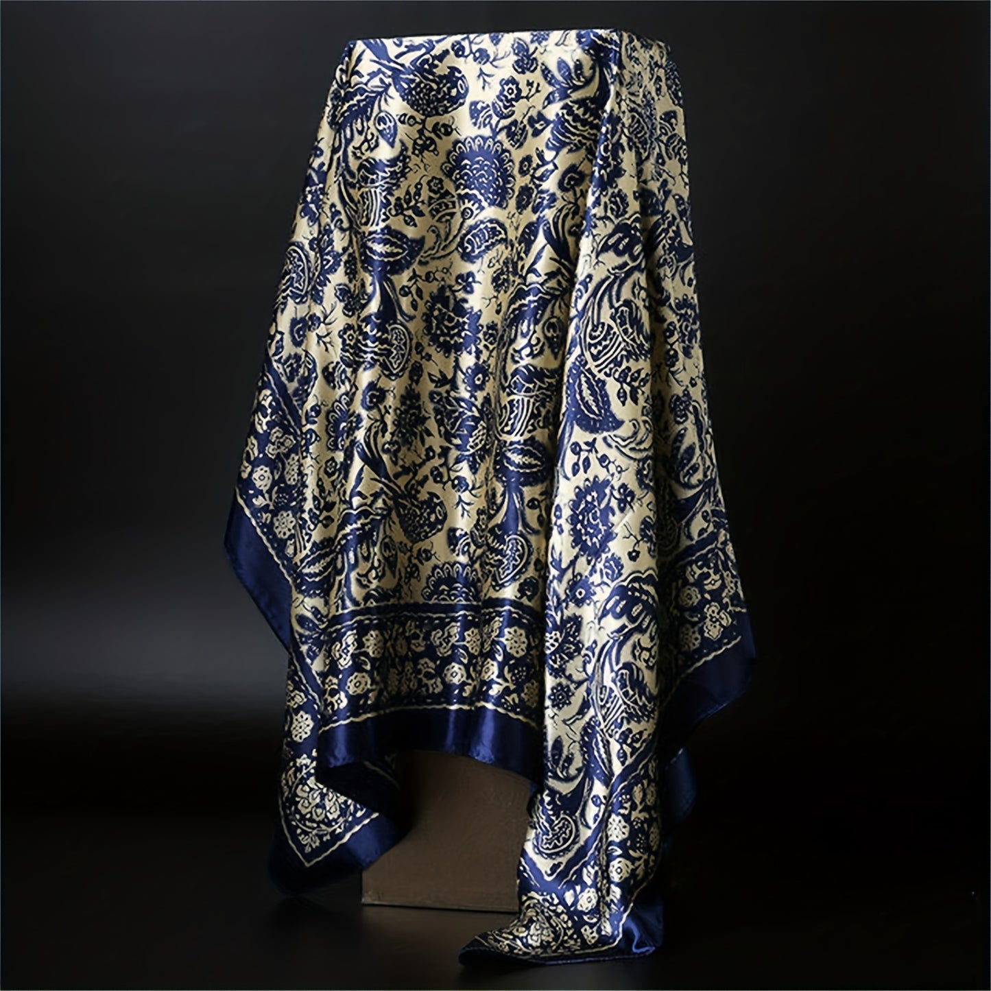 Stylish 89.92cm square scarf for women with trendy prints, ideal for travel and everyday fashion.