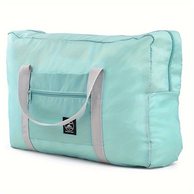 Travel in Style with our Lightweight and Roomy Duffel Bag - Sturdy Nylon Material, Convenient Zipper Closure, Versatile Sports Bag for Travel or Everyday Use - Stylish Light Green Color