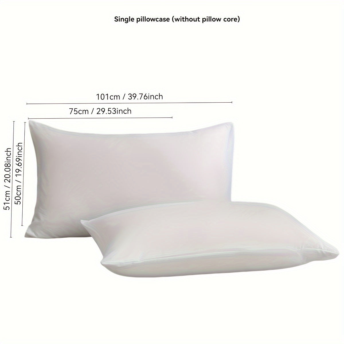 Soft and plush pillowcase with a solid color design, featuring a thick and cozy feel. Includes an envelope closure and is machine washable, making it ideal for creating a comfortable bedroom atmosphere.