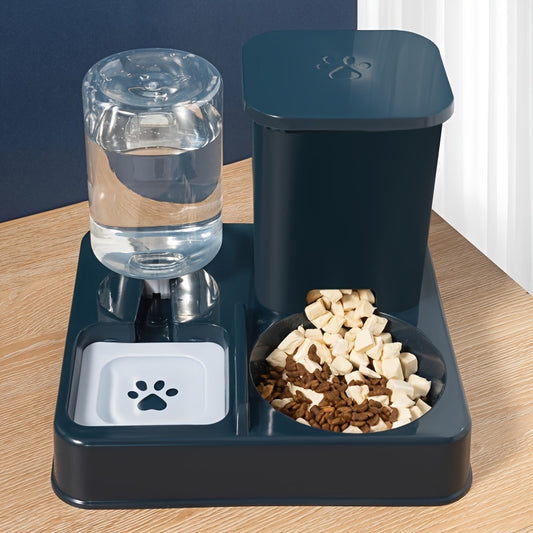 Cat & Dog Feeder/Water Dispenser - Battery-Free Pet Food Bowl for Cats, Non-Electric