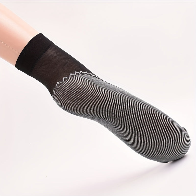 5 sets of lace mesh socks, thin, breathable, anti-snag, non-slip, women's stockings & hosiery.