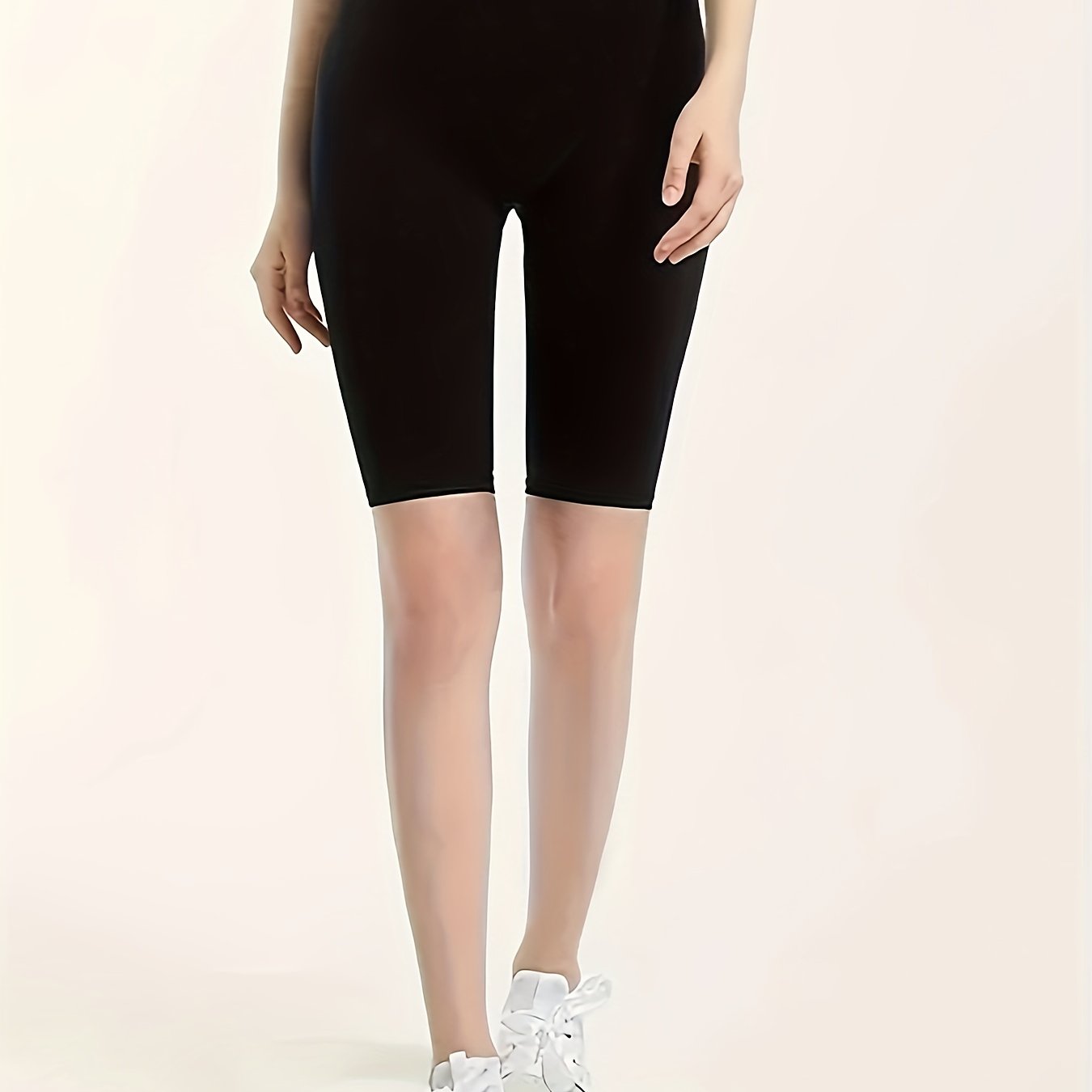 High waist shorts in solid colors, ideal for spring and summer workouts.