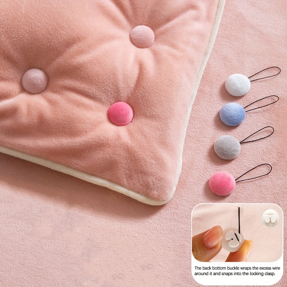 Set of 8 Comforter Clips - No Pins Needed! Keep your quilt in place with these invisible, traceless holders in a variety of colors. Features adjustable gripping clamp for a secure fit. Easily hand washable for long-lasting use.