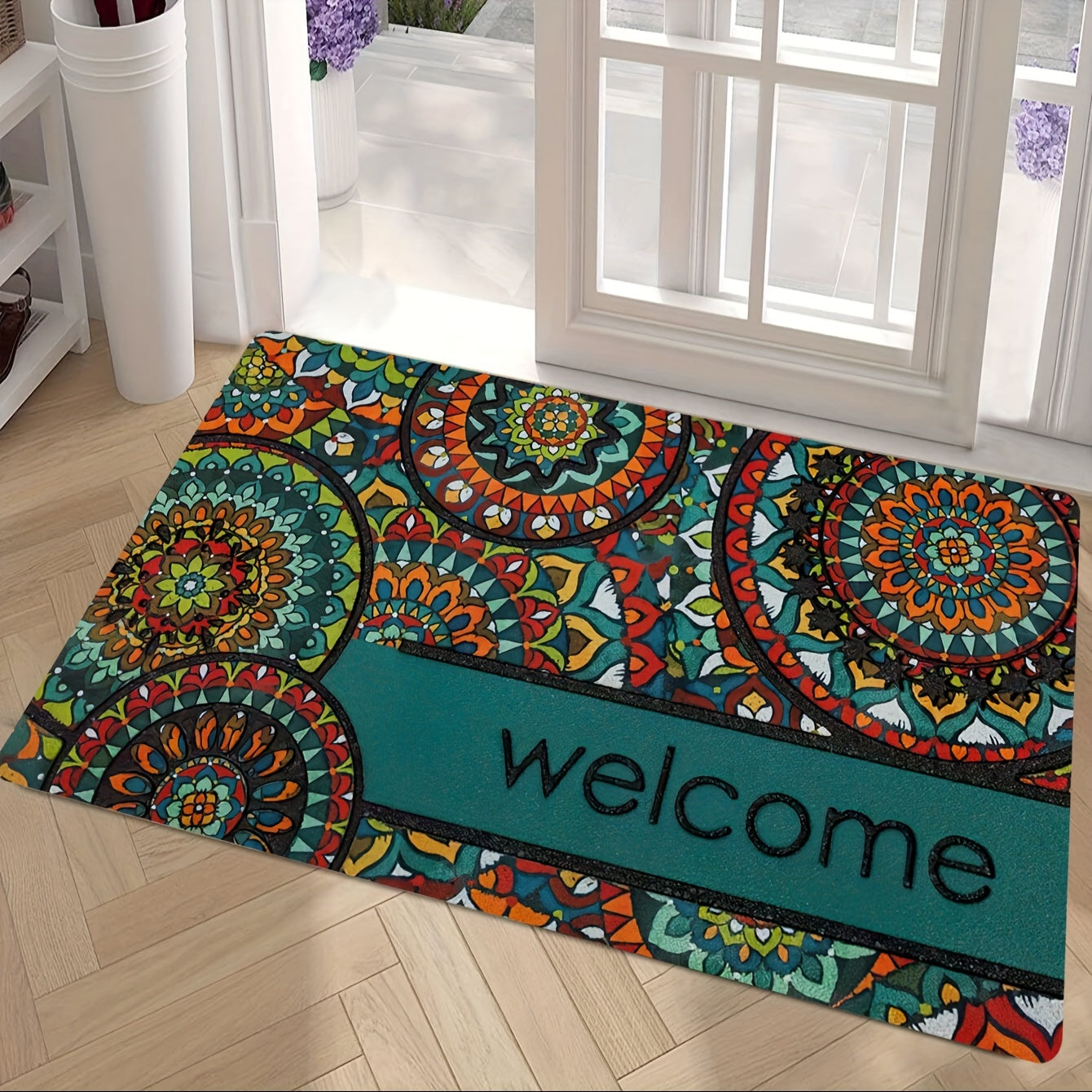 Bohemian Stylish Doormat - Add a touch of retro charm to your home decor with this machine washable rug. Perfect for the bedroom, living room, reading room, or as bedside accessories.