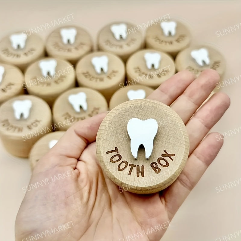 Wooden Tooth and Hair Keepsake Box for Babies, Baby Tooth and Hair Storage, Baby's First Lock of Hair, Unique Baby Shower Gift, Special Birth Memory Box