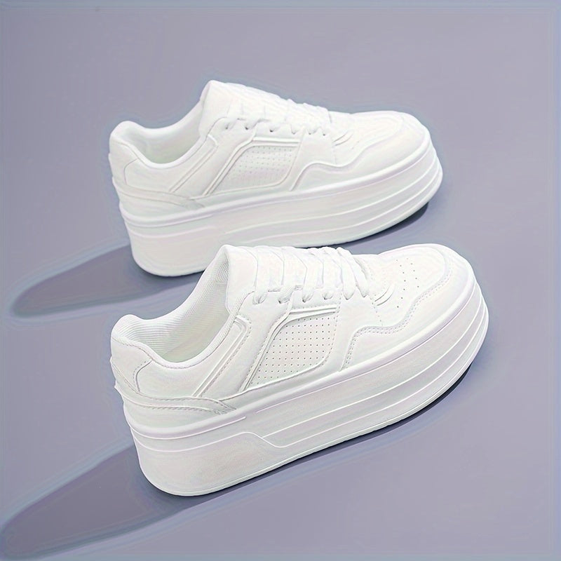 Women's all-season sneakers featuring lace-up closure, non-slip sole, and breathable materials.