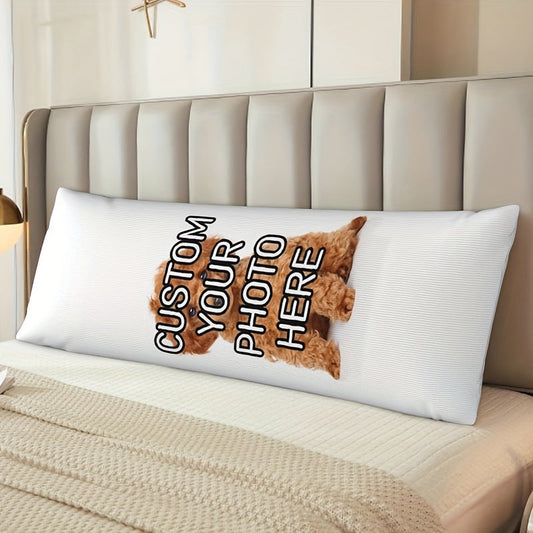 Customize your Plush Body Pillowcase with Unique Double-Sided Photo Design, Luxuriously Soft and Cozy Material, Generous 50.8x137.16 cm Size - Ideal for Ultimate Bedroom Comfort