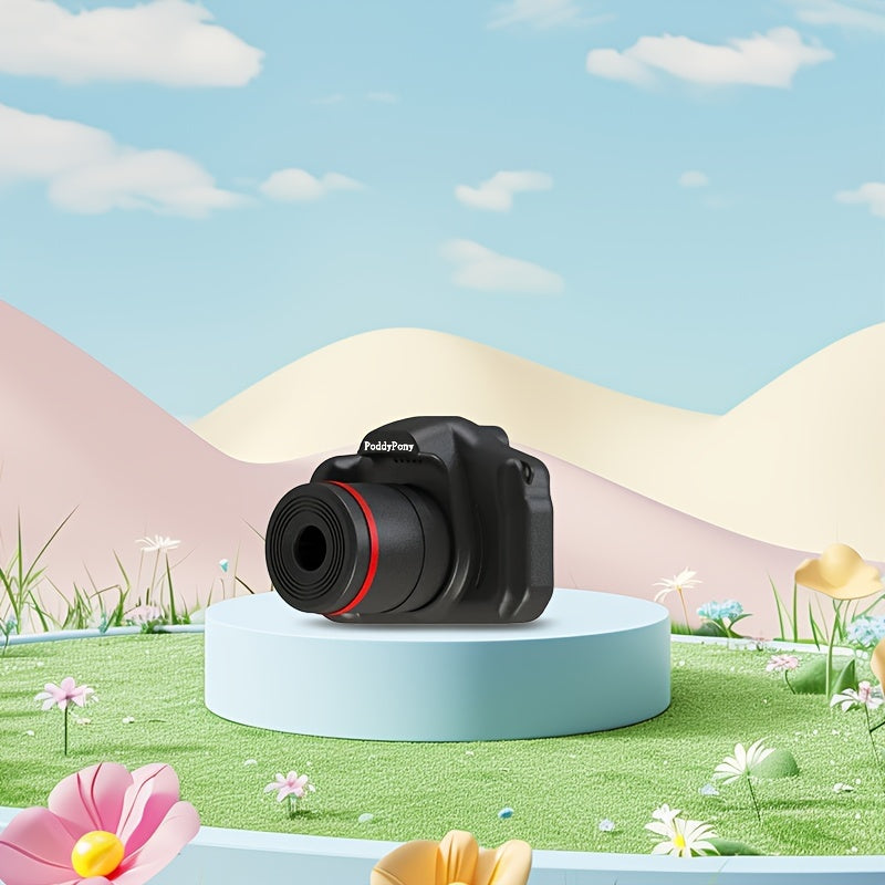 HD kids' camera with long lens - ideal gift for children 3-12, includes 32GB memory card, in pink/purple/blue/black options.