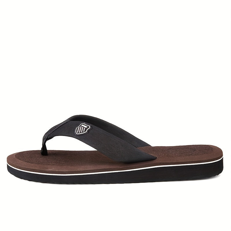 Men's lightweight, non-slip flip flops perfect for indoor and outdoor use in the summer.