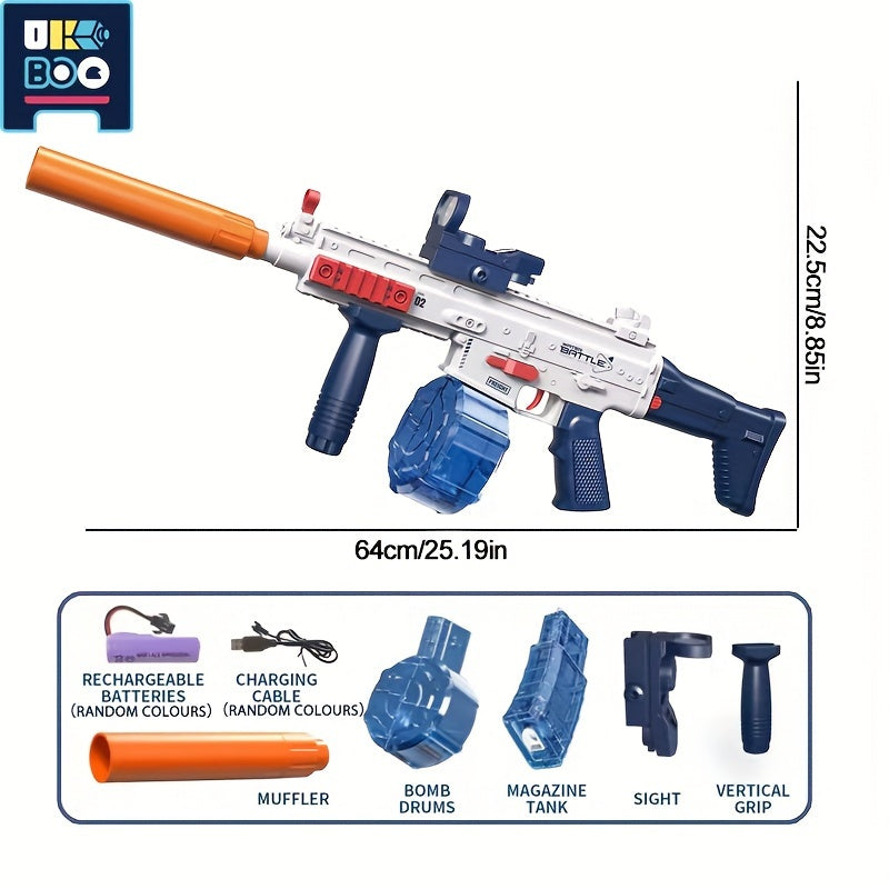 UKBOO USB rechargeable electric water gun for adults: long range, automatic squirt toy for summer outdoor and pool fun.