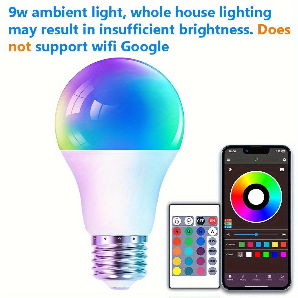 LCUTML Smart LED Bulbs offer RGBW color changing, dimmable options, music sync, and app control for easy home installation. They are energy saving and come with a remote, suitable for a