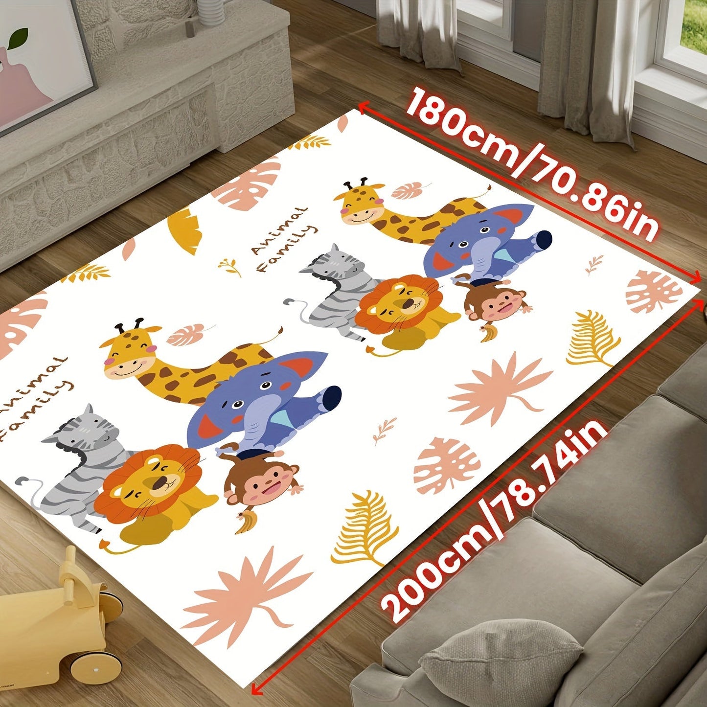 Extra large foam crawling mat that is thick, foldable, and waterproof for use on the floor or play area. Made of XPE material and double-sided card that can be folded. Perfect for Christmas, Halloween, Thanksgiving, or as a gift for carnival