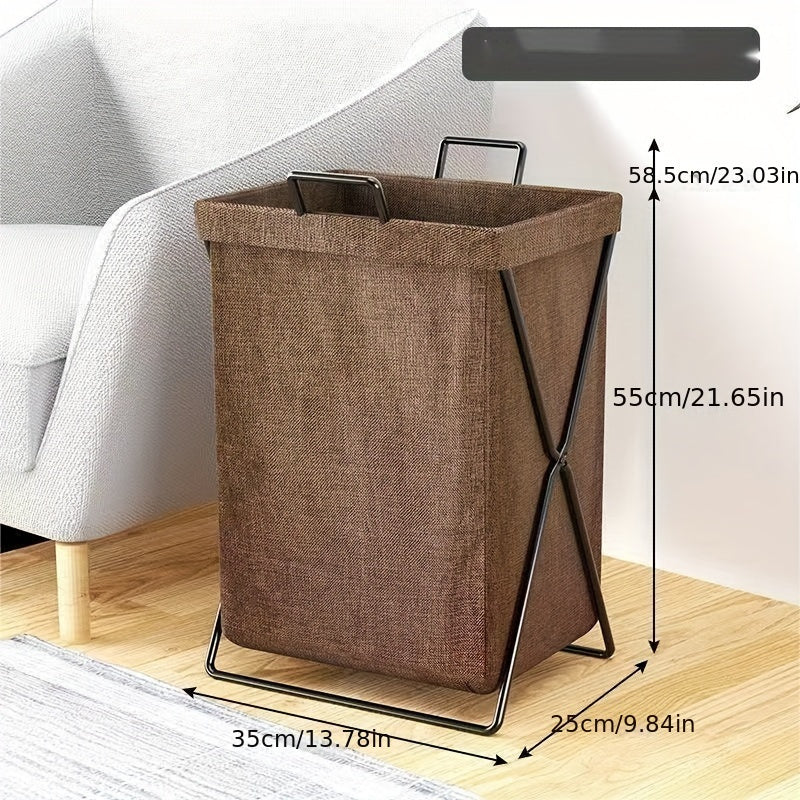 Contemporary Rectangular Laundry Hamper with Handles - Perfect for Bathroom, Bedroom, and Living Room Organization of Dirty Clothes - Foldable Design for Easy Storage