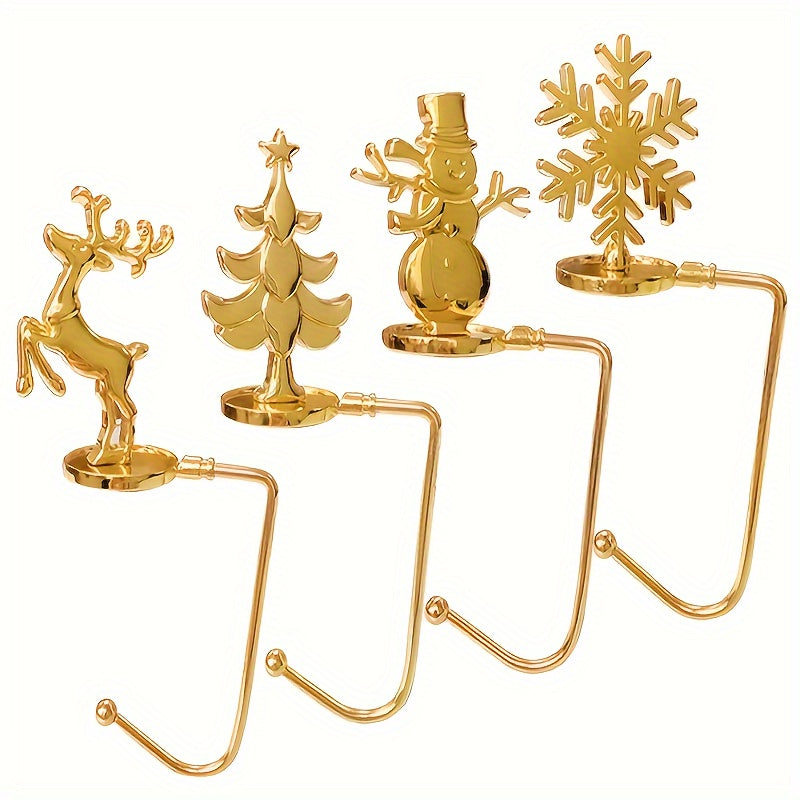 Our Christmas Socks Hook Metal Fireplace Ornament Set includes 1pc, 4pcs, or 6pcs of hooks to hang your festive socks on the fireplace. These hooks are perfect for storing your Christmas socks and make for a great holiday gift.