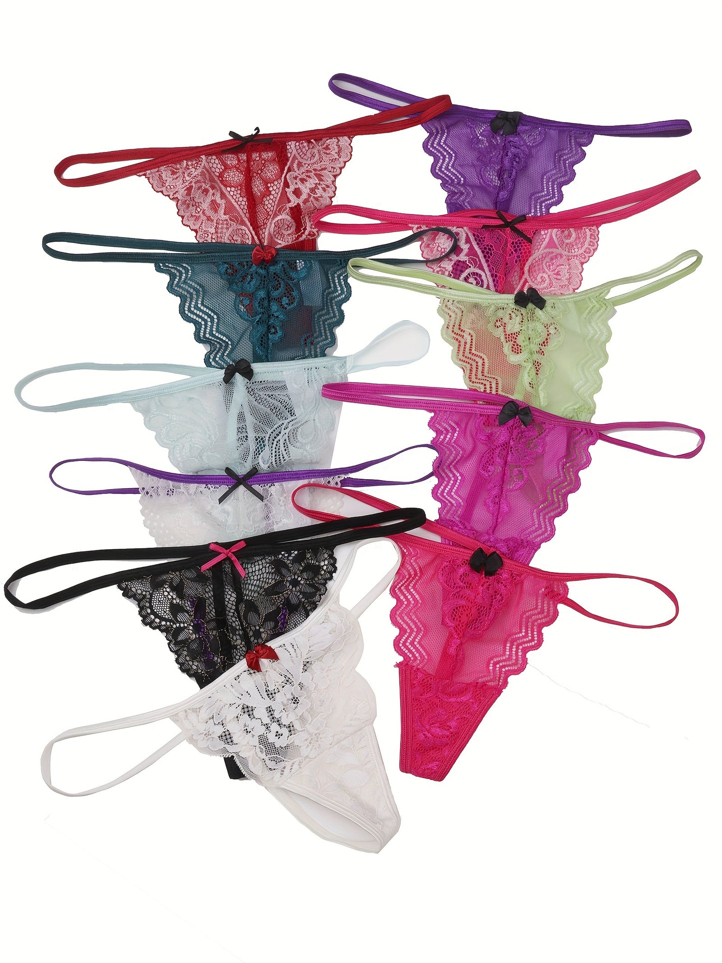 Lace G-String Thongs in Various Colors and Patterns for Women