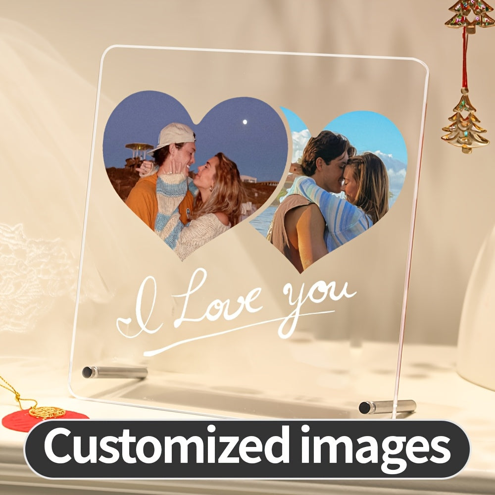 Beautiful Presentation, Bespoke Photo Decoration - Customized Acrylic Frame for Pets, Family & loved ones | Perfect for Christmas, Mother's Day, Father's Day & Valentine's Day Gifts