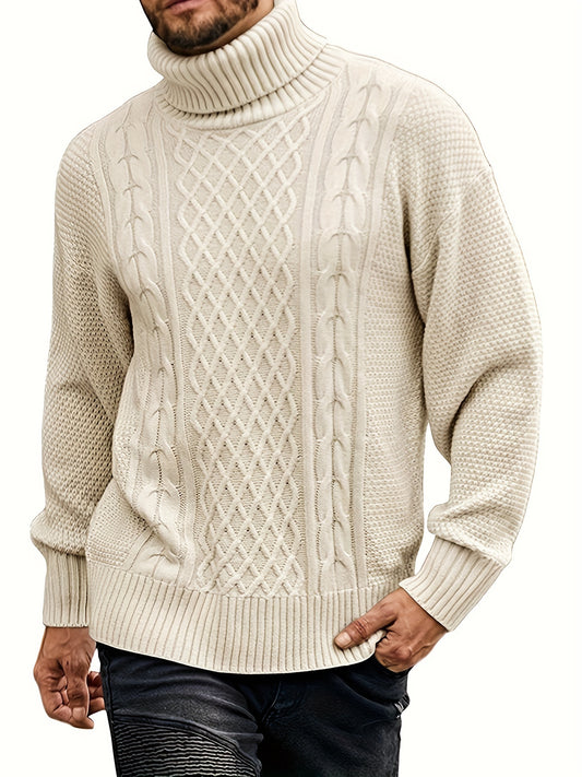 Basic turtleneck sweater for men in winter.