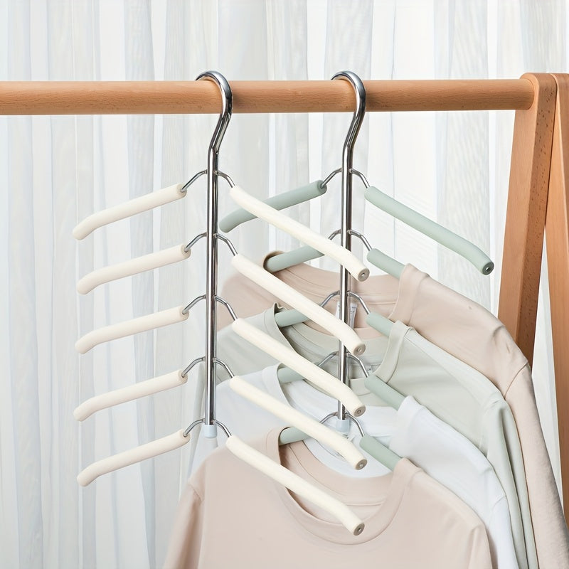 Multi-layer Metal Clothes Hanger for Efficient Wardrobe Organization and Space Saving in Closet or Bedroom