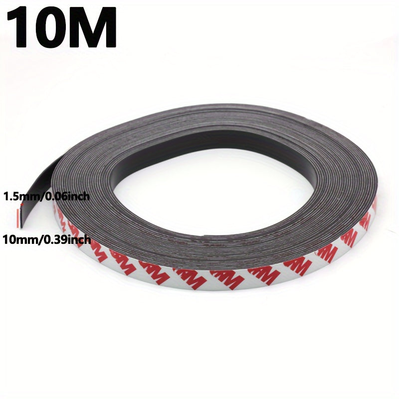 U-POLEMAG Brand's 10M Magnetic Tape Roll: Premium Self-Adhesive Flex Magnets for Hanging, Tools, and Home Decor - Perfect for Christmas, Halloween, Easter, and Thanksgiving