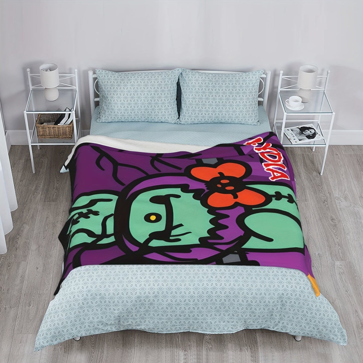 Stay Warm and Cozy with the Sanrio Melody Ultra-Soft Flannel Throw Blanket - Ideal for All Seasons, Featuring a Vibrant Digital Print, Great for Camping or Snuggling Up in Bed