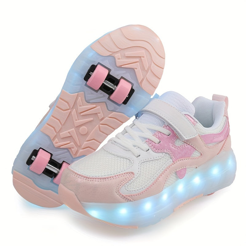 Get a pair of versatile glowing roller skates that are perfect for all seasons and can be used both indoors and outdoors. Suitable for trendy street style or LED light-up fun.