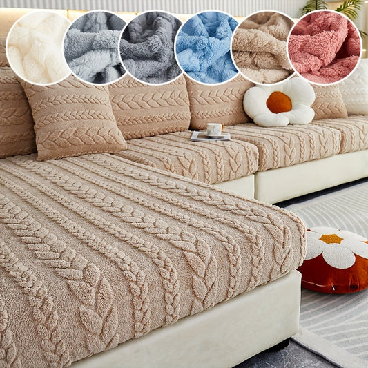 Turli ranglarda plush jacquard divan qoplamasi, sirpanmaydigan, barcha divan o'lchamlariga mos keladi, yashash xonasi va yotoq xonasi bezaklari uchun mashinada yuvish mumkin.