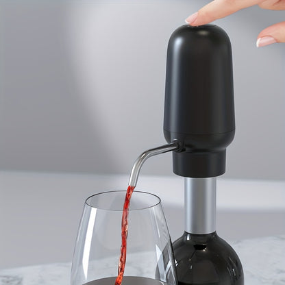 1pc Electric Wine Pourer and Decanter, versatile for pouring olive oil and wine, doubles as a portable water bottle pump and automatic drinking fountain for the kitchen.