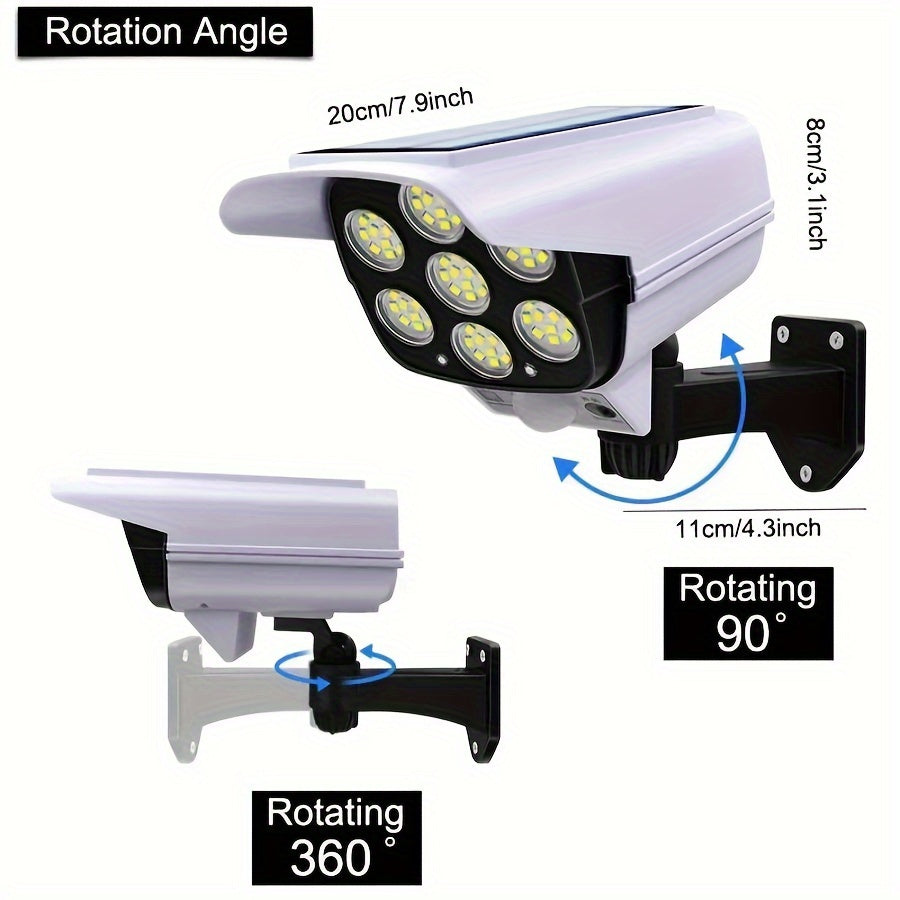 1pc KEWEN Solar Motion Sensor Street Light with Fake Camera, Solar Powered for Doorway, Corridor, Garden.