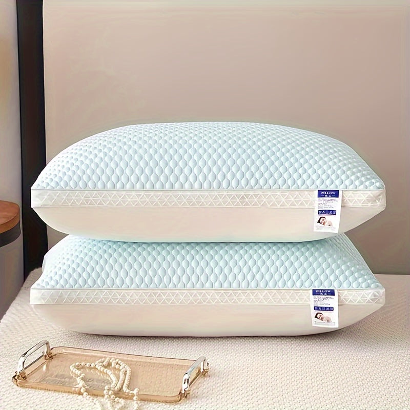 2-Pack Pillows: Cooling Tofu Pillow for Relaxing Sleep, Neck Support. Casual Style, Machine Washable, Polyester Cover & Fill. Ideal for Home, Bedroom, Hotel. Perfect Gift for All Seasons.