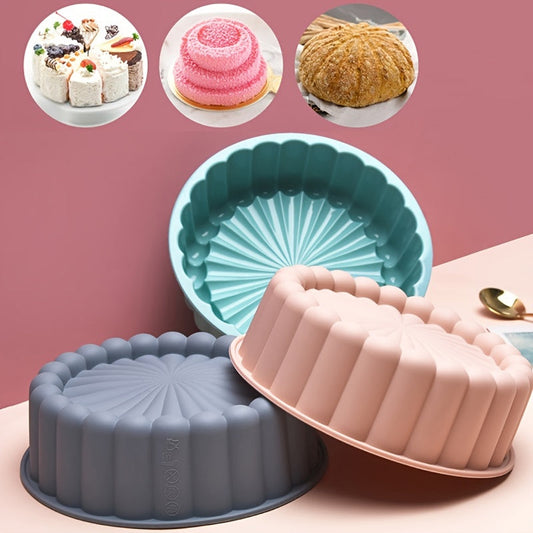 Silicone Charlotte Cake Pan - Ideal for Making Round Desserts Like Strawberry Shortcake, Cheesecake, Brownie, Tart, and Pie - 7.68*2.4in Size - Reusable Molds