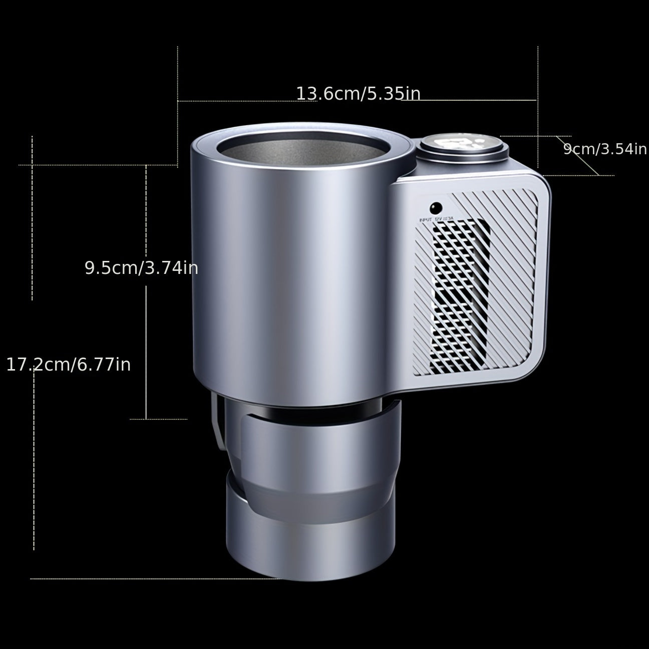 12V Smart cup with Temperature Control for Travel, can heat and cool drinks with LED Display.