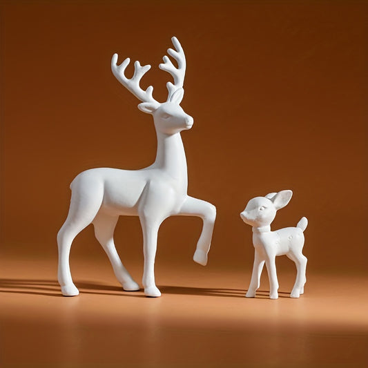 2-piece set of Mother Deer statues for room decor, perfect for kids' rooms or Christmas home decoration.