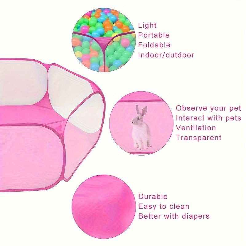 Складной, портативный игровой загон для домашних животных, идеальный для кроликов, легко чистится.