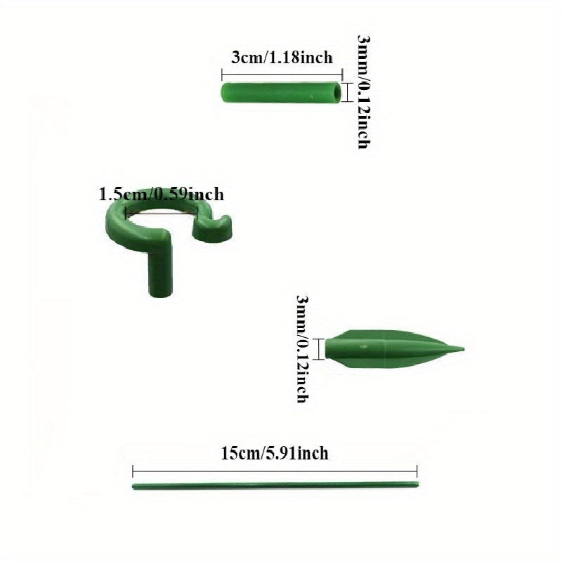 Set of 12 plant support rods for increasing height of frames for indoor and outdoor potted plants.